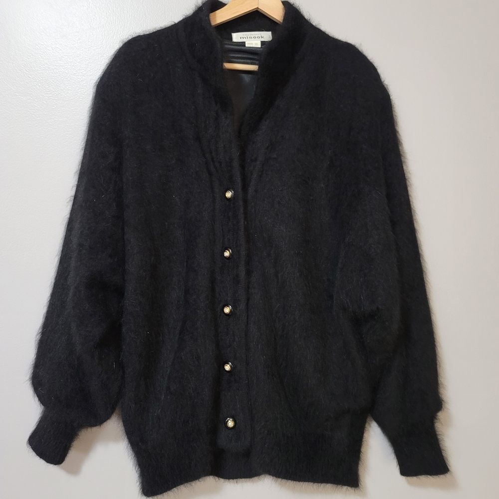 Exclusively Misook Black Angora Jacket